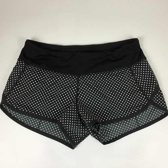 Lululemon Black Polka Dot Speed Up Shorts 2.5” - Picture 4 of 11